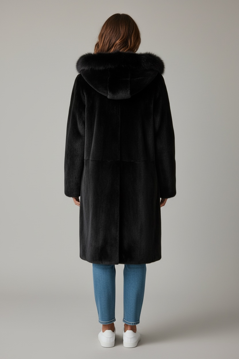 Reversible Mink Jacket with Hood