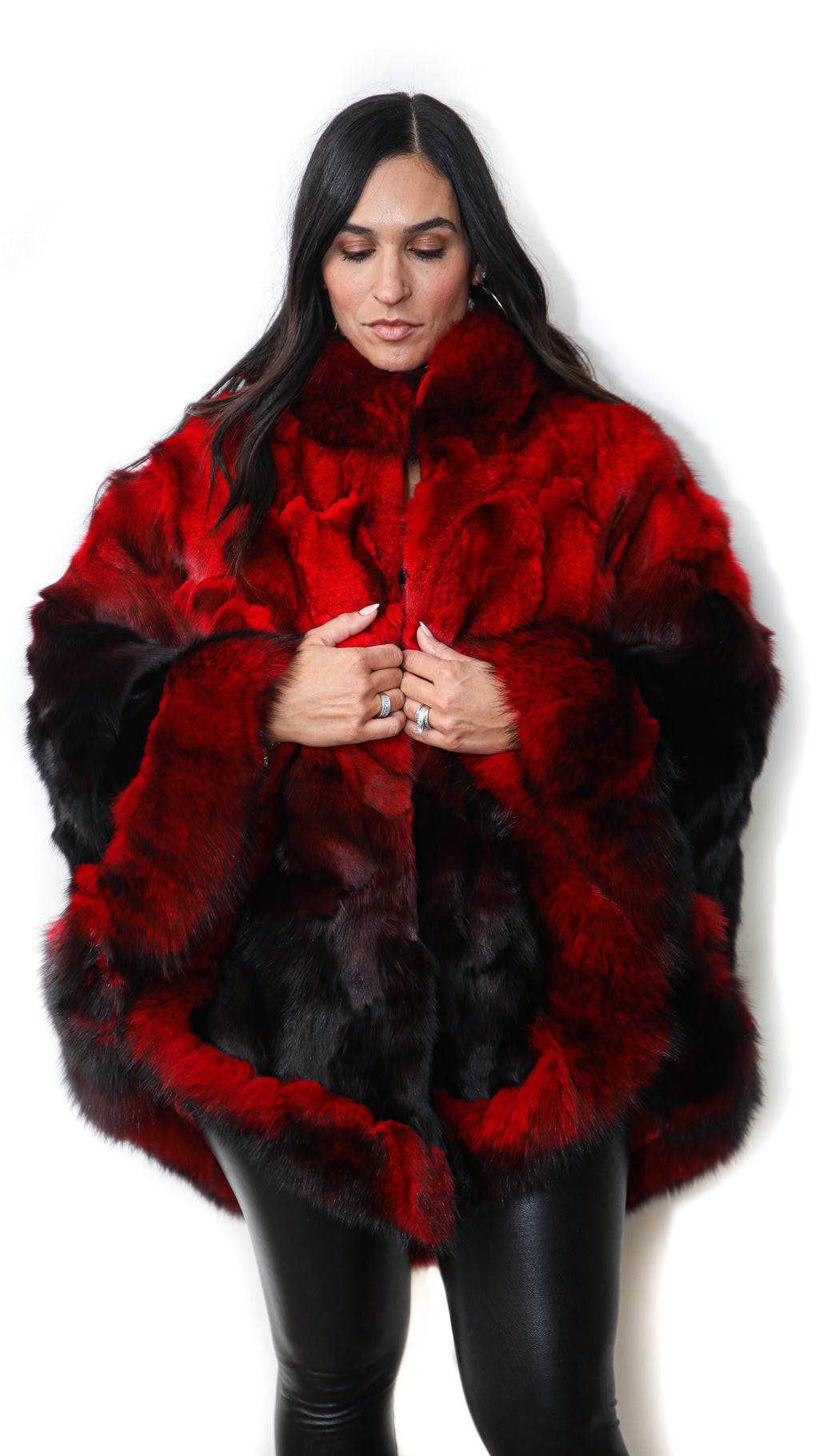 Red/Black Fox Poncho