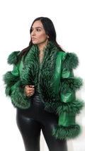 Leather With Fox Trim