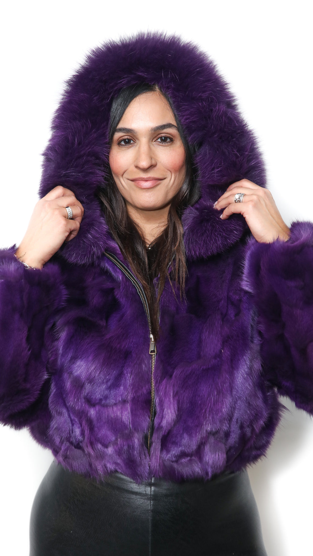 Purple Fox Cropped Jacket