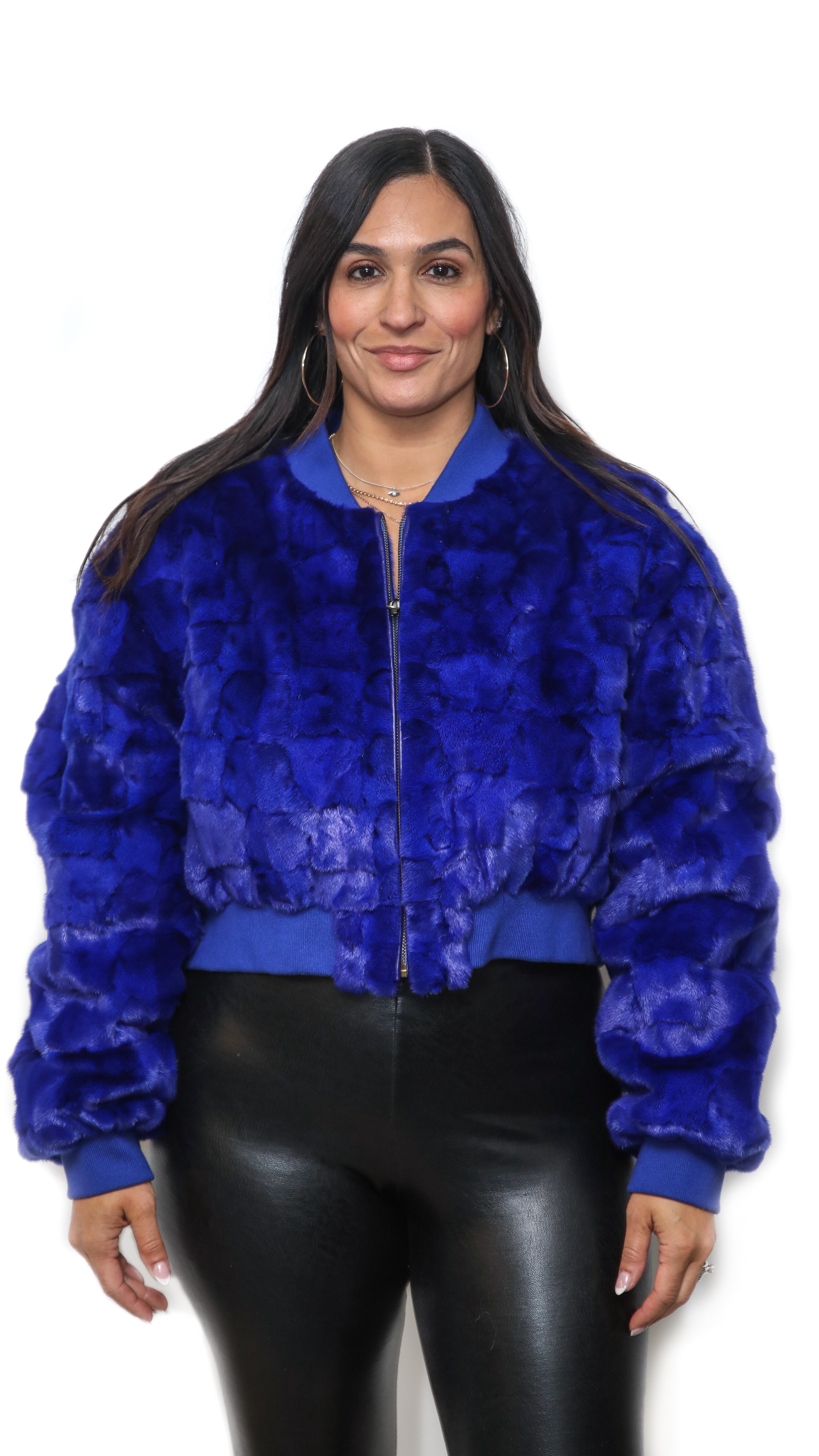 Blue Mink Sectional Cropped Jacket