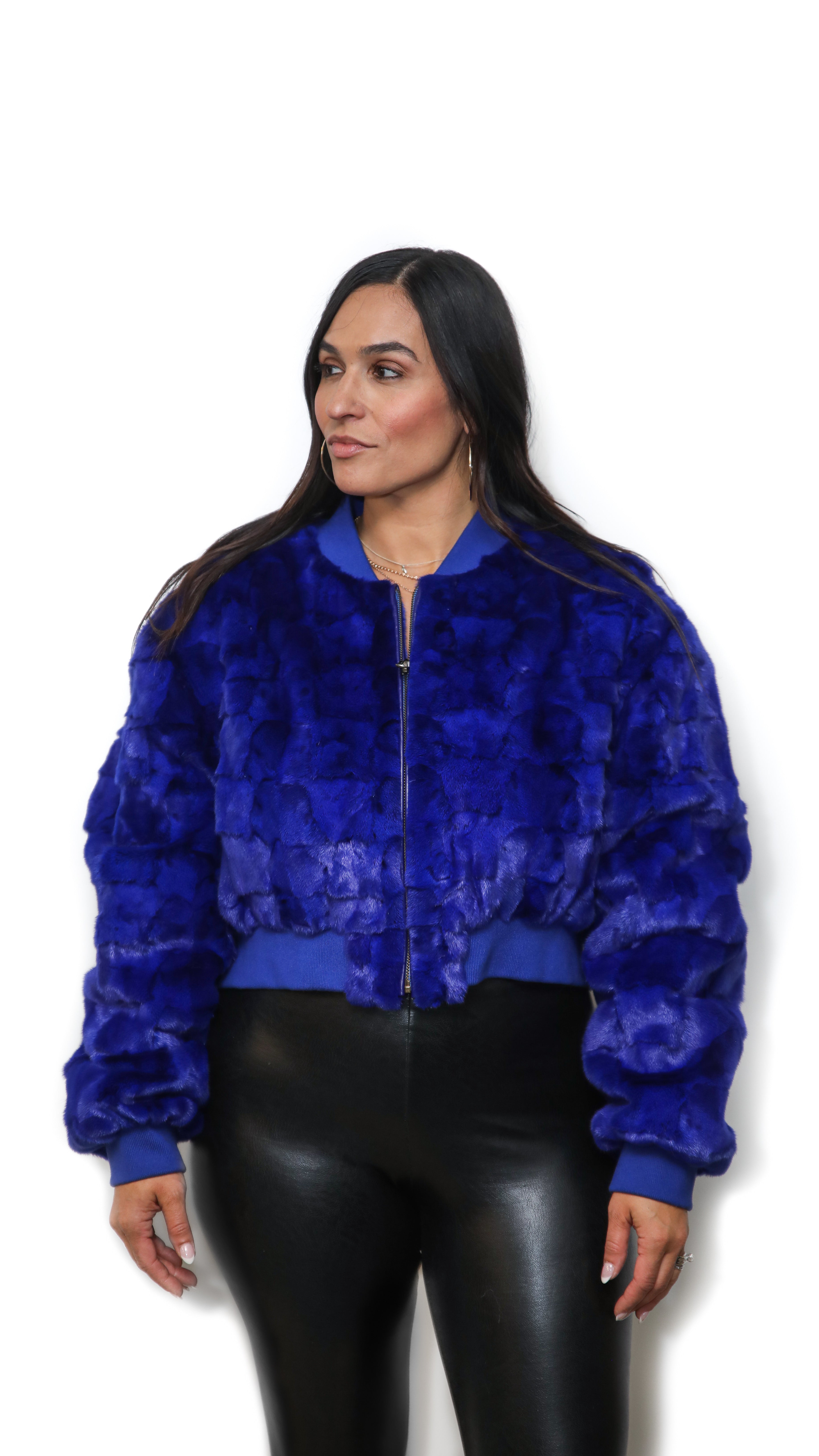 Blue Mink Sectional Cropped Jacket