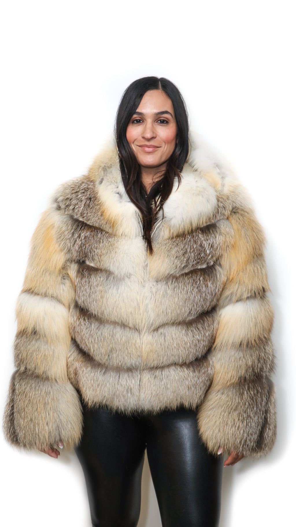 Golden Island Fox Jacket With  Hood