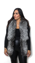 Ranch Mink Sectional Vest With Silver Fox