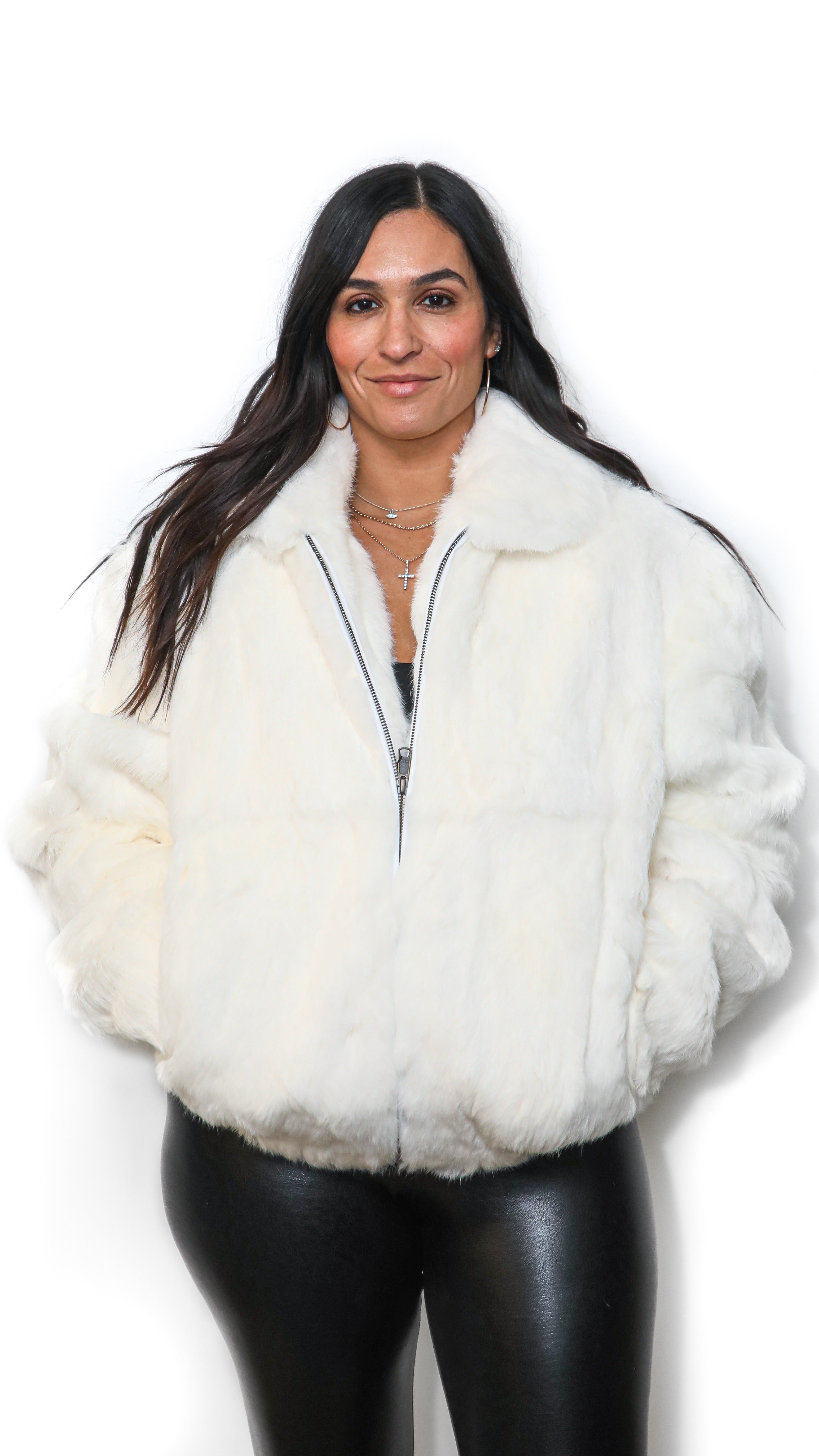 French Rabbit Jacket With Hood