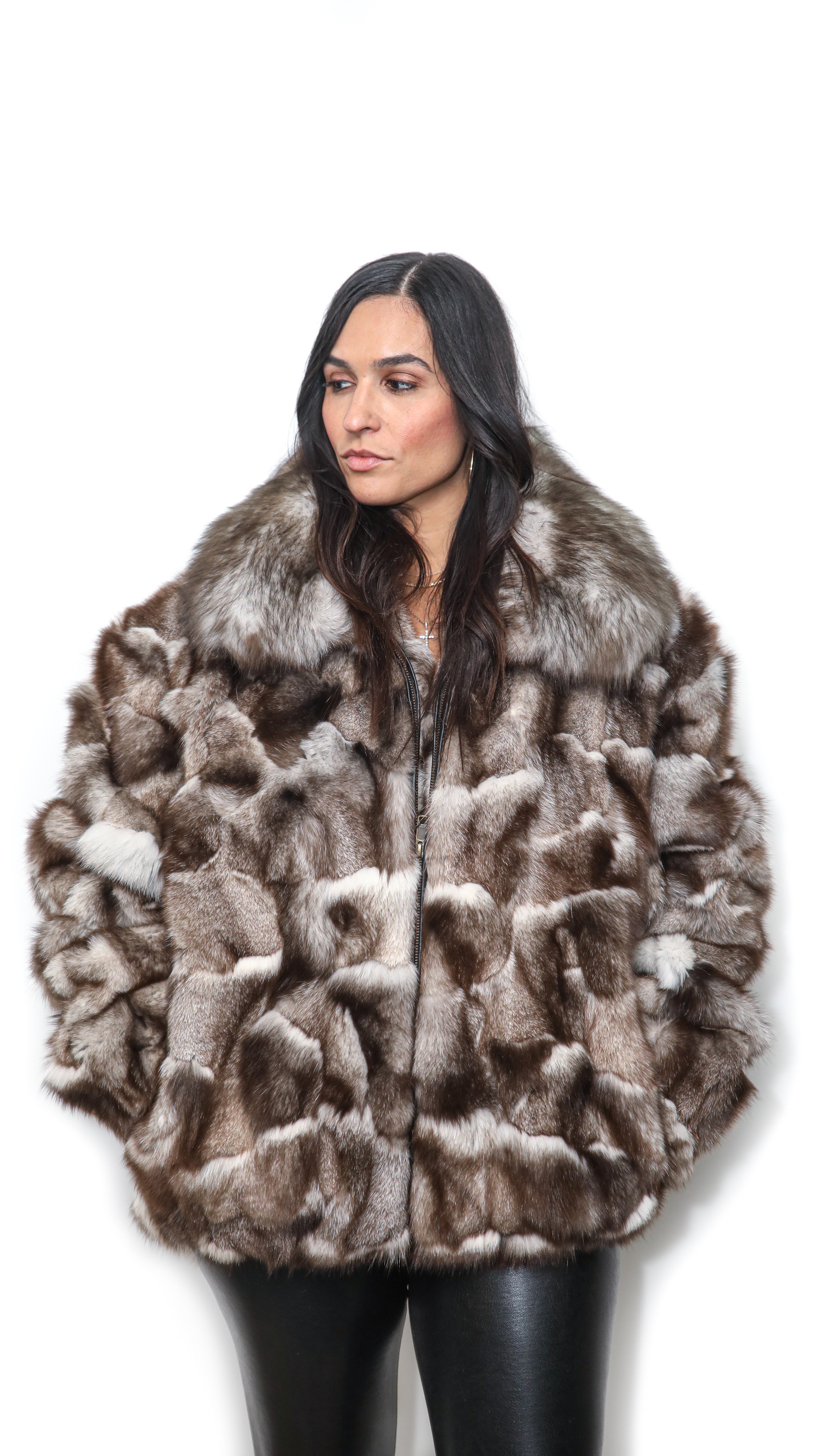 Blue Fox Sectional Bomber Jacket