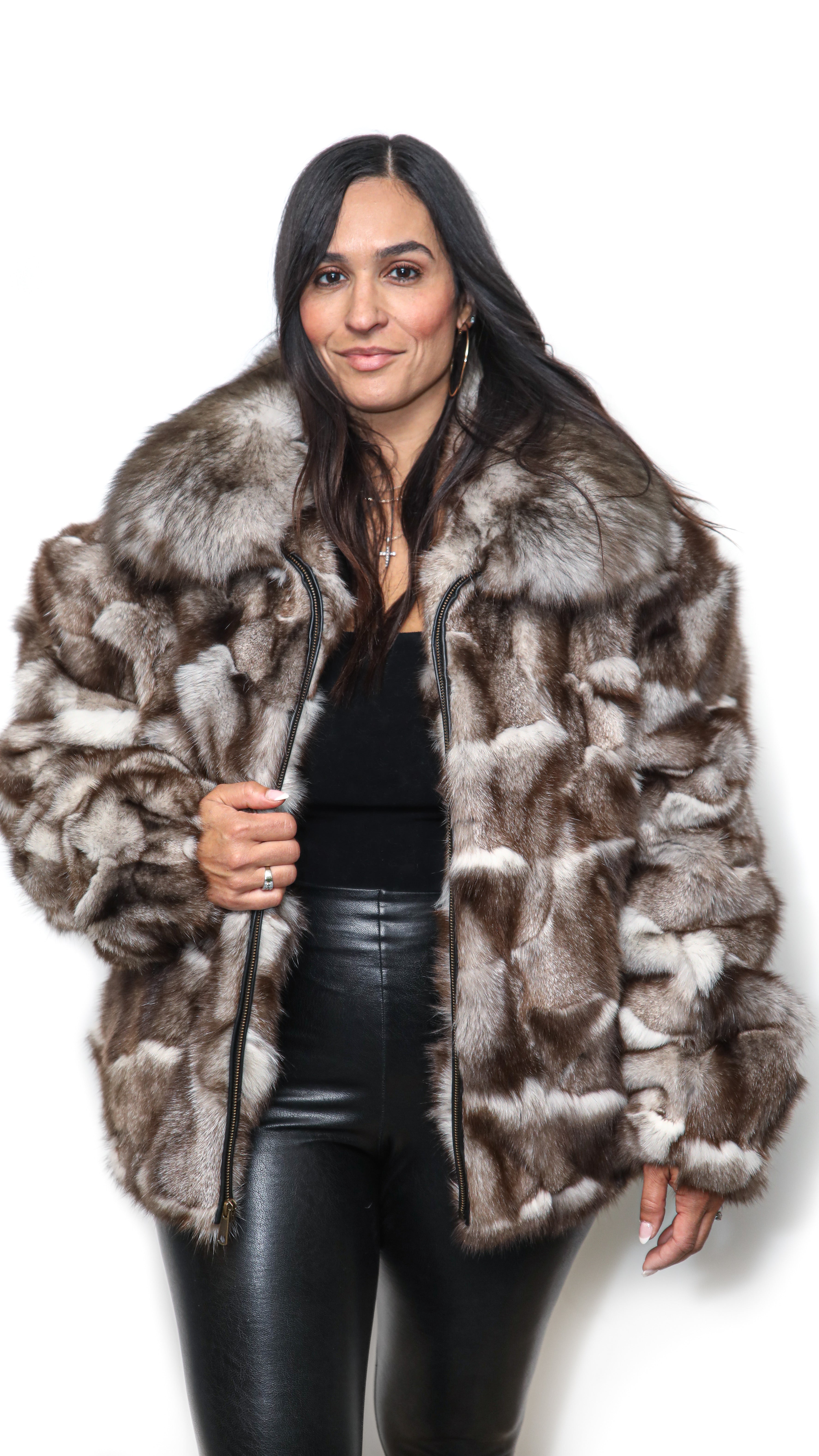 Blue Fox Sectional Bomber Jacket