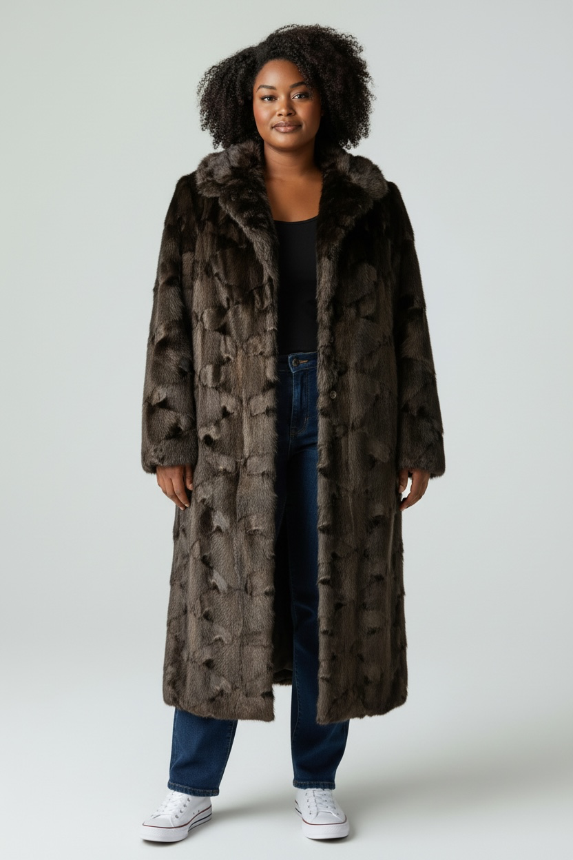 Mink Full Length Coat With Hood