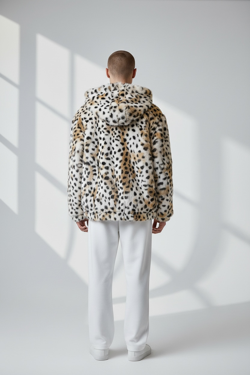 Spotted Rabbit Jacket With Hood