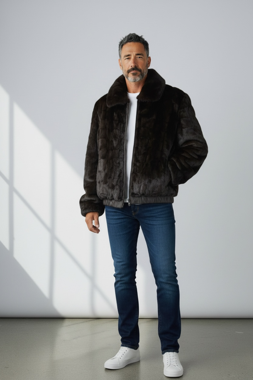 Mink/Leather Reversible Jacket